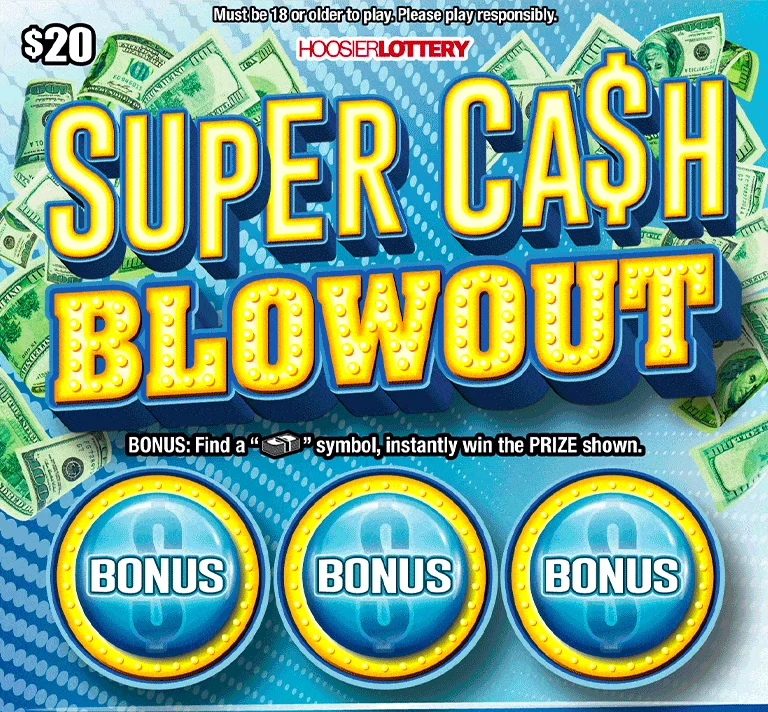 SUPER CASH BLOWOUT scratch-off ticket