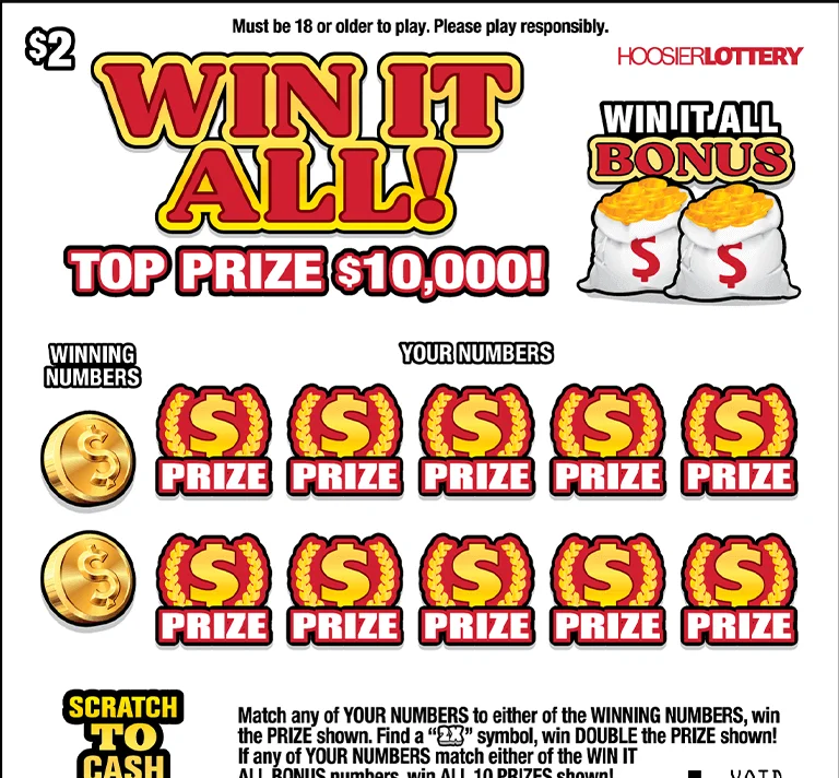 WIN IT ALL! scratch-off ticket