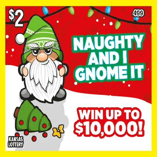 Naughty and I Gnome It scratch-off ticket