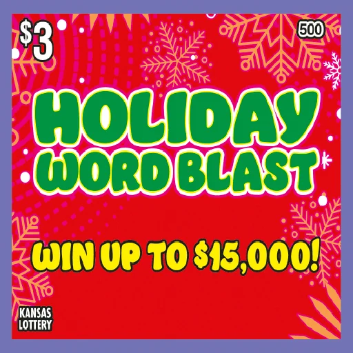 Word Blast Series scratch-off ticket