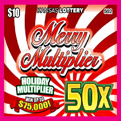 Merry Multiplier 50X scratch-off ticket
