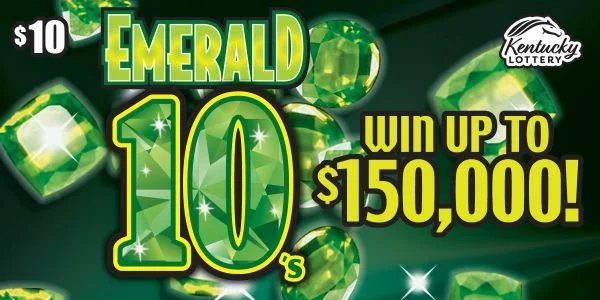Emerald 10's scratch-off ticket