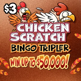 Chicken Scratch Bingo Tripler scratch-off ticket