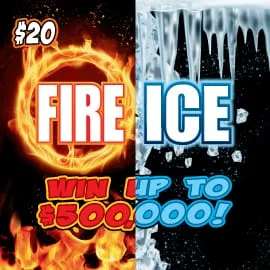 Fire/Ice scratch-off ticket