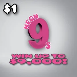 Neon 9s scratch-off ticket