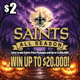 Saints All Seasons scratch-off ticket