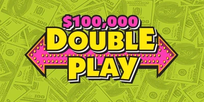 $100,000 DOUBLE PLAY scratch-off ticket