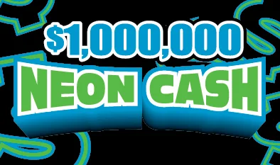 $1,000,000 NEON CASH scratch-off ticket