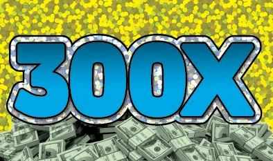 300X scratch-off ticket