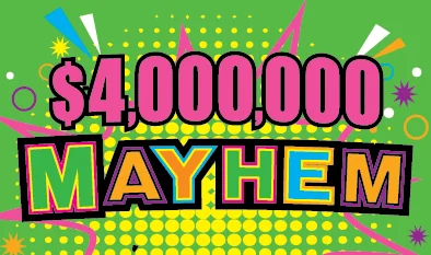 $4,000,000 Mayhem scratch-off ticket