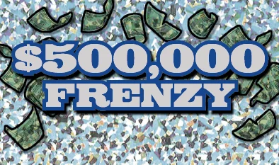 $500,000 FRENZY scratch-off ticket