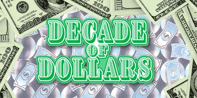 DECADE OF DOLLARS scratch-off ticket