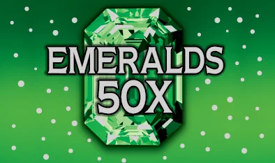 EMERALDS 50X scratch-off ticket