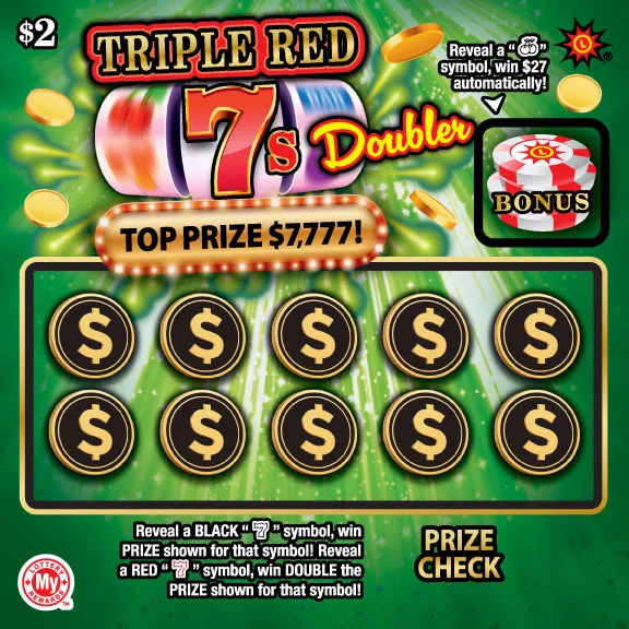 Triple Red 7s Doubler scratch-off ticket