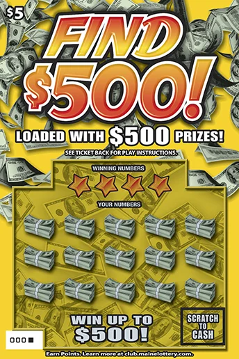 FIND $500! scratch-off ticket