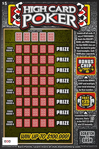 High Card Poker - Maine Lottery