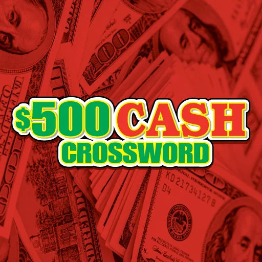$500 Cash Crossword scratch-off ticket