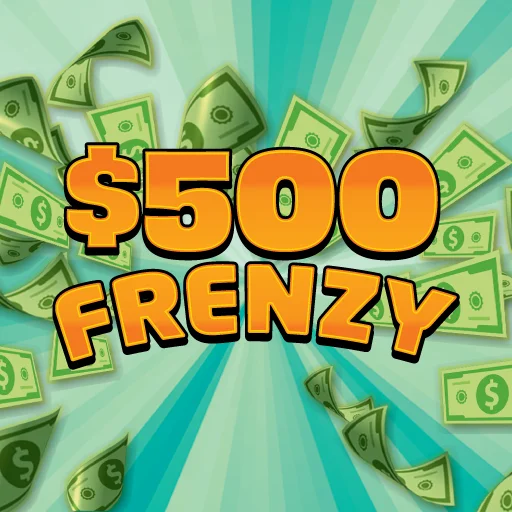 $500 Frenzy scratch-off ticket