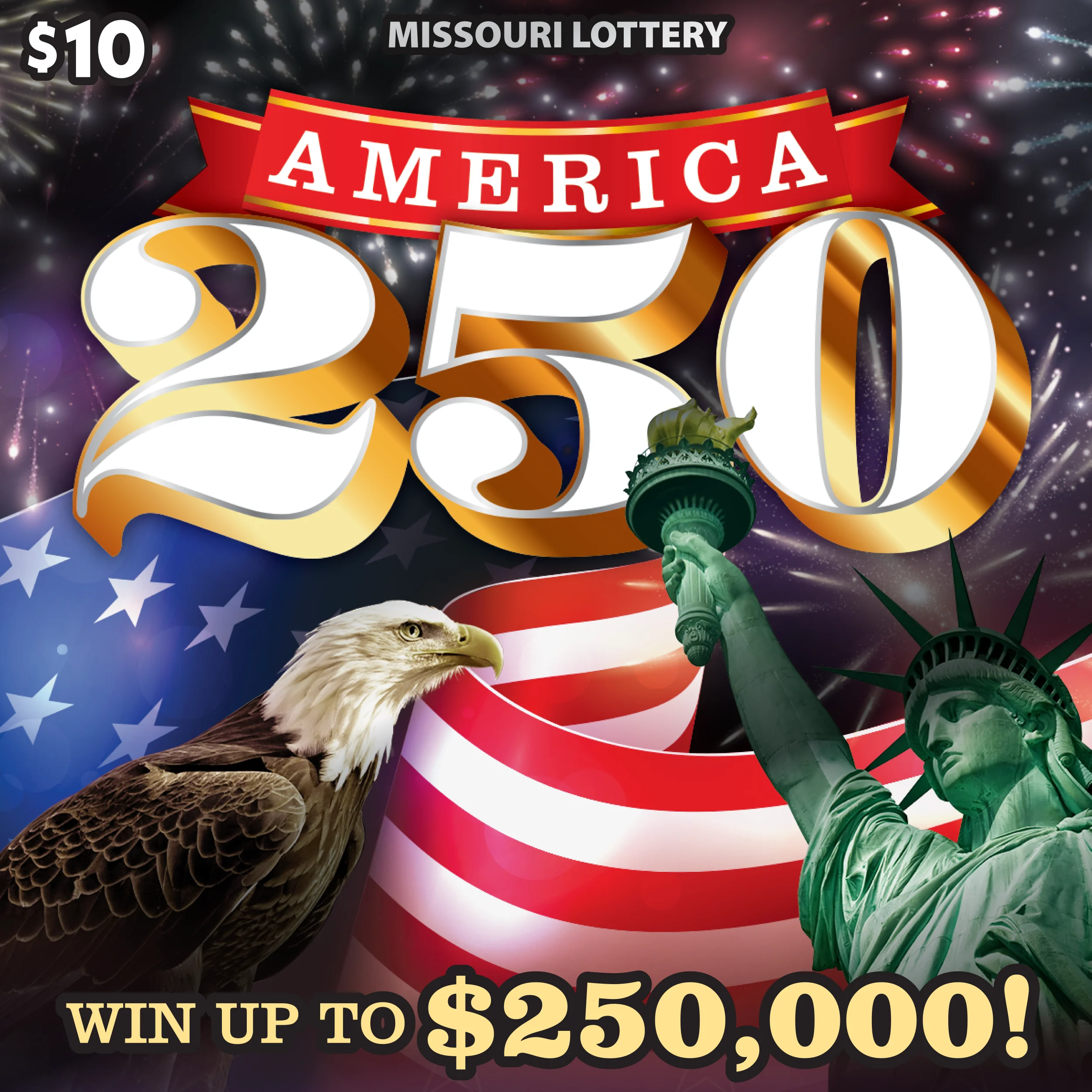 AMERICA 250 scratch-off ticket