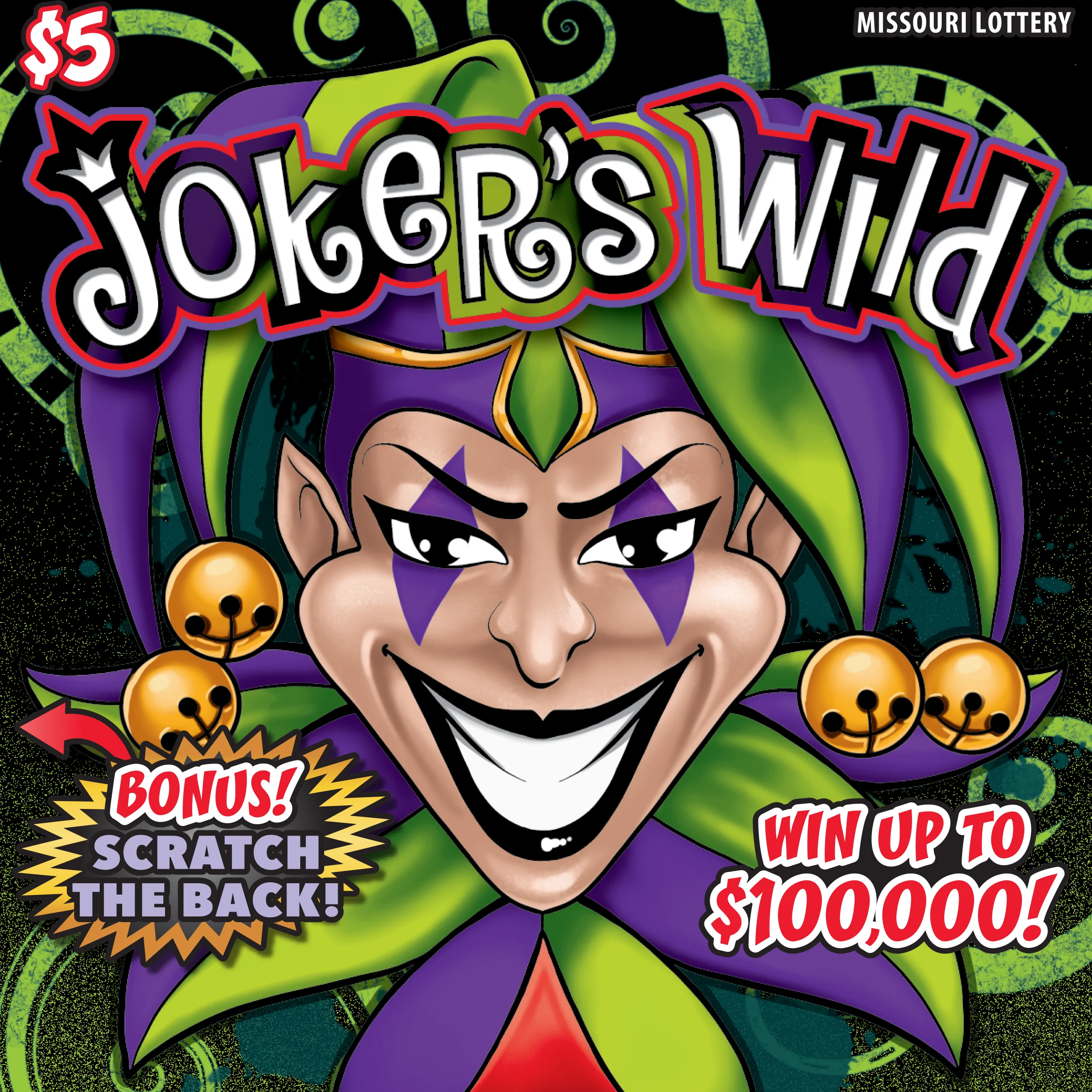JOKERS WILD scratch-off ticket