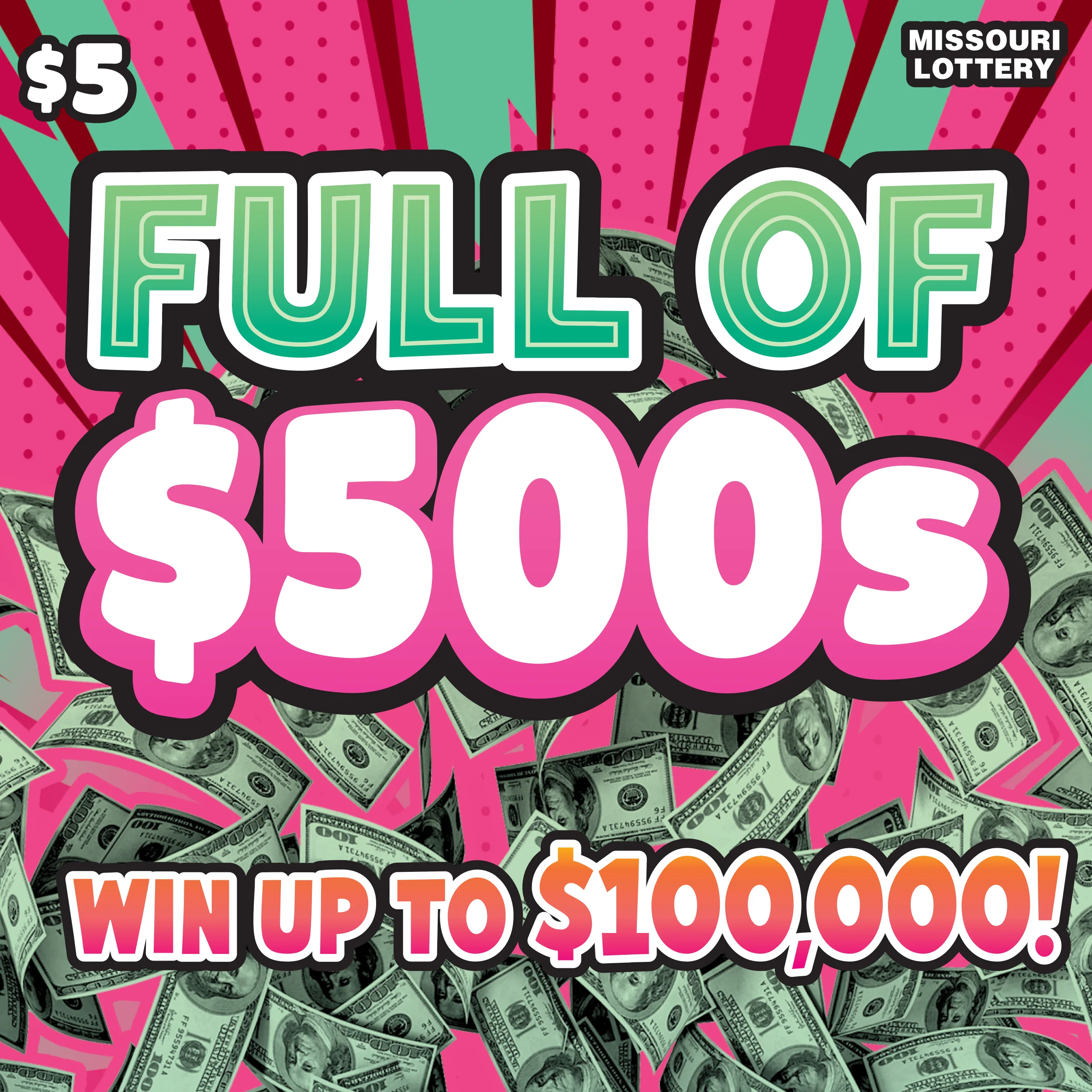 FULL OF $500S scratch-off ticket