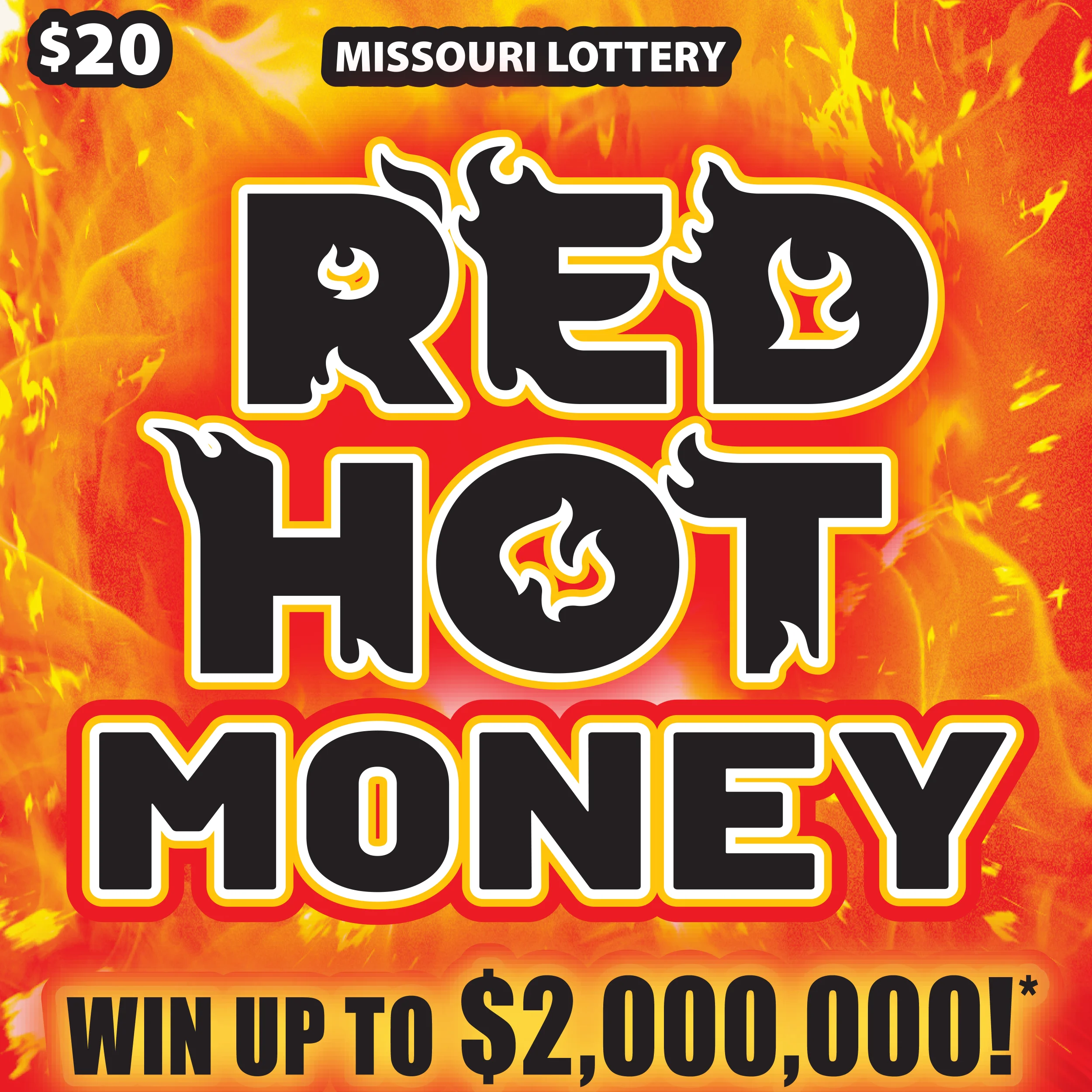 RED HOT MONEY scratch-off ticket