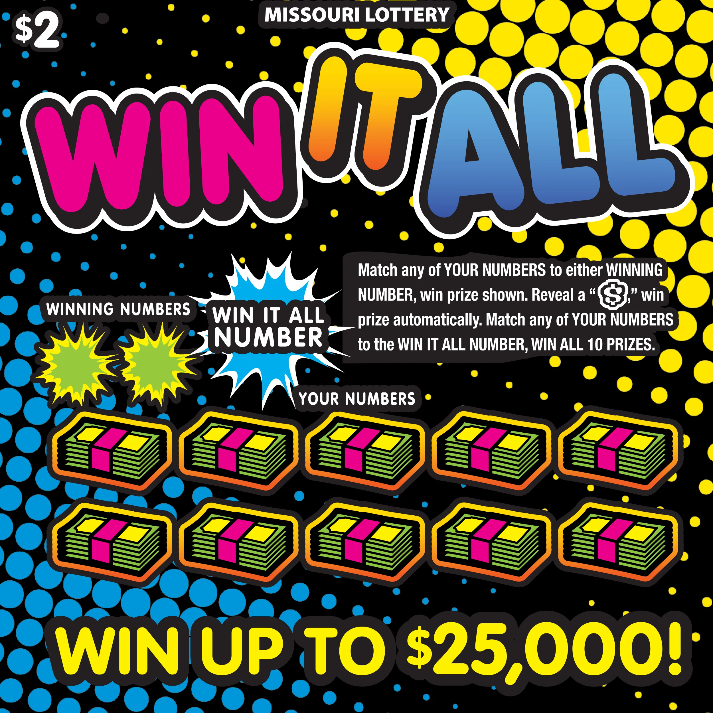 WIN IT ALL scratch-off ticket