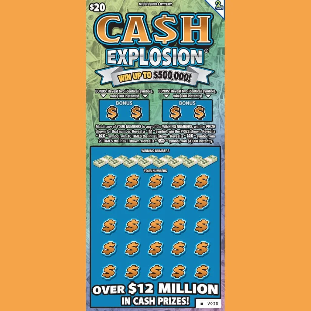 CA$H Explosion scratch-off ticket