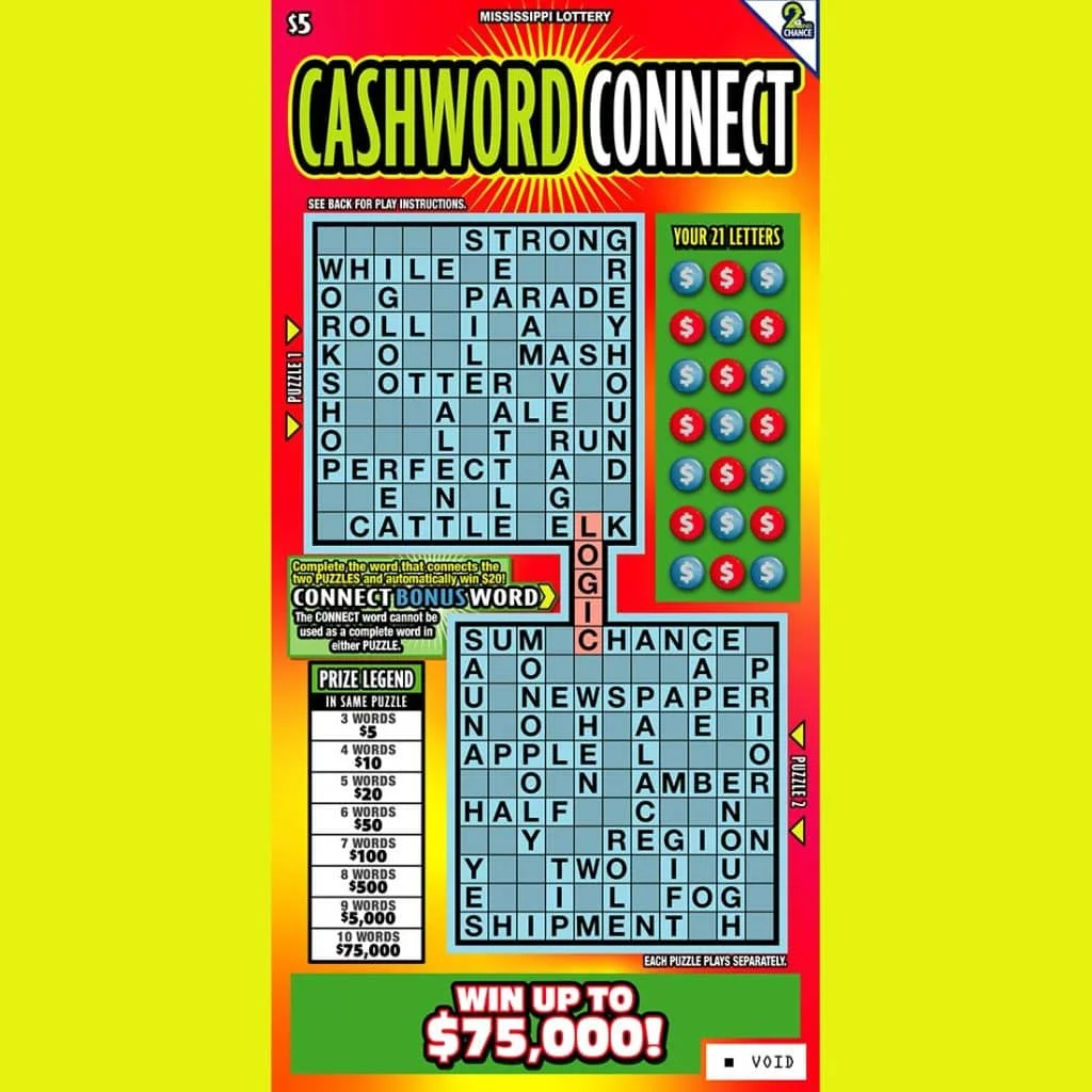 Cashword Connect - Mississippi Lottery