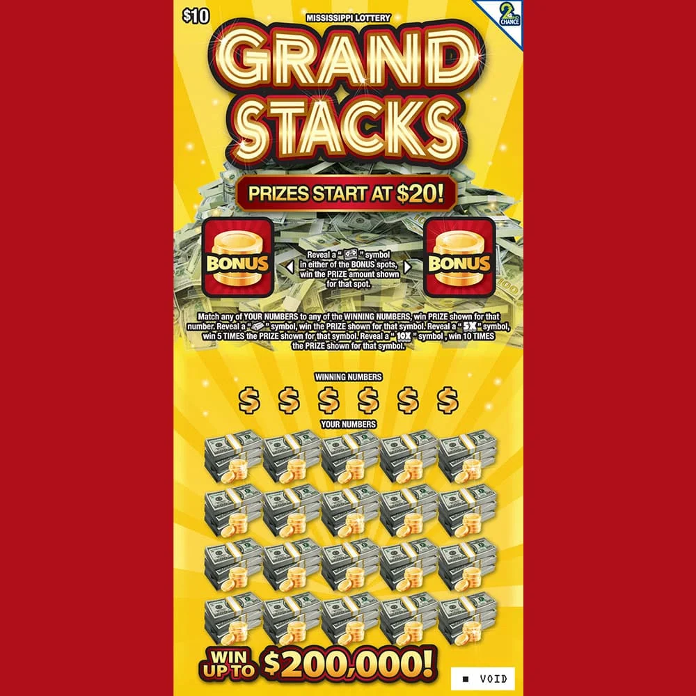 Grand Stacks scratch-off ticket