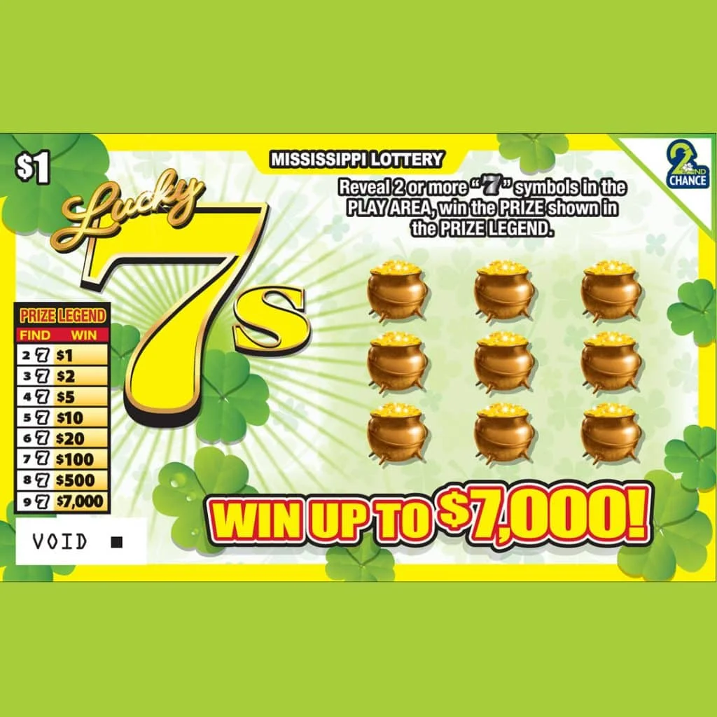 Lucky 7s scratch-off ticket