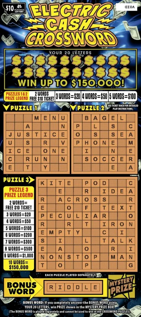 Electric Cash Crossword