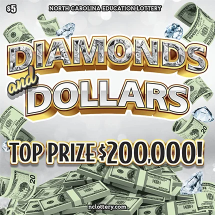 Diamonds and Dollars scratch-off ticket