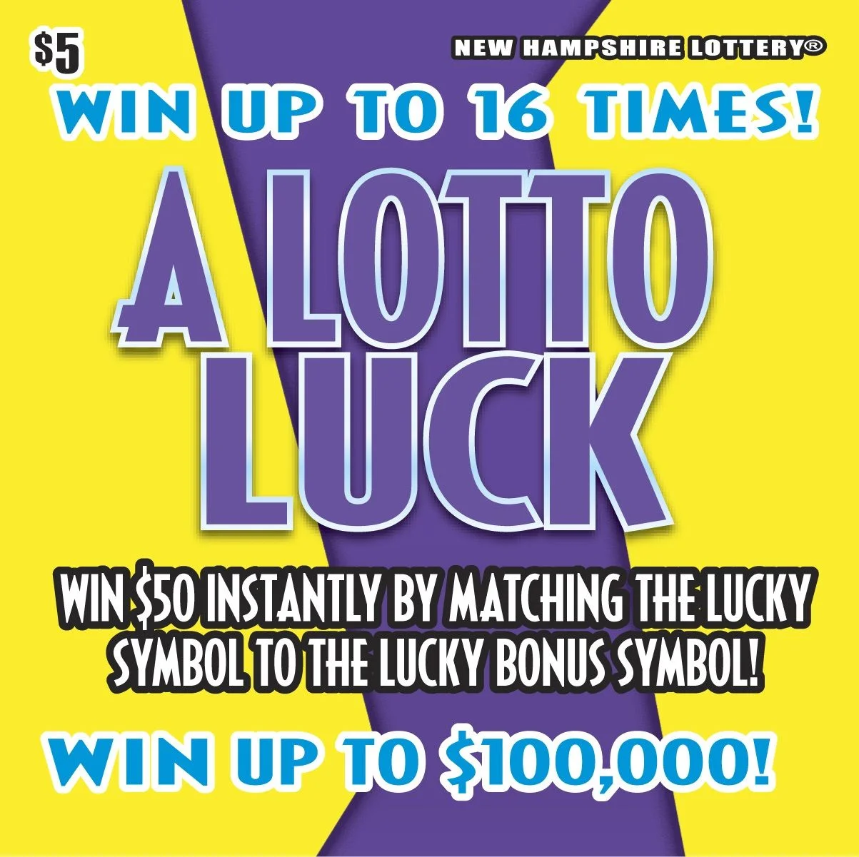 A Lotto Luck scratch-off ticket
