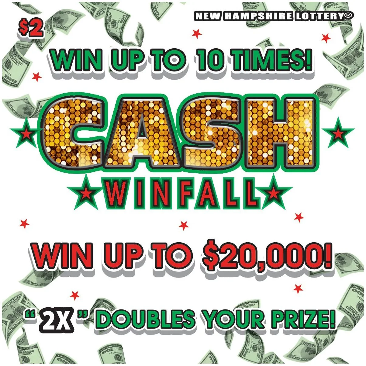 Cash Winfall scratch-off ticket