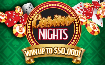 Casino Nights scratch-off ticket