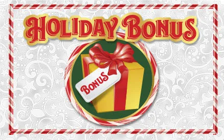 Holiday Bonus scratch-off ticket