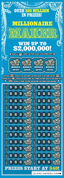 Millionaire Maker scratch-off ticket