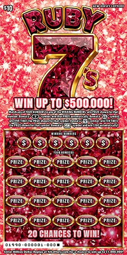 New Jersey Just Launched 2 New Scratch-Offs, Led by a $10 Ruby 7's Rated 86