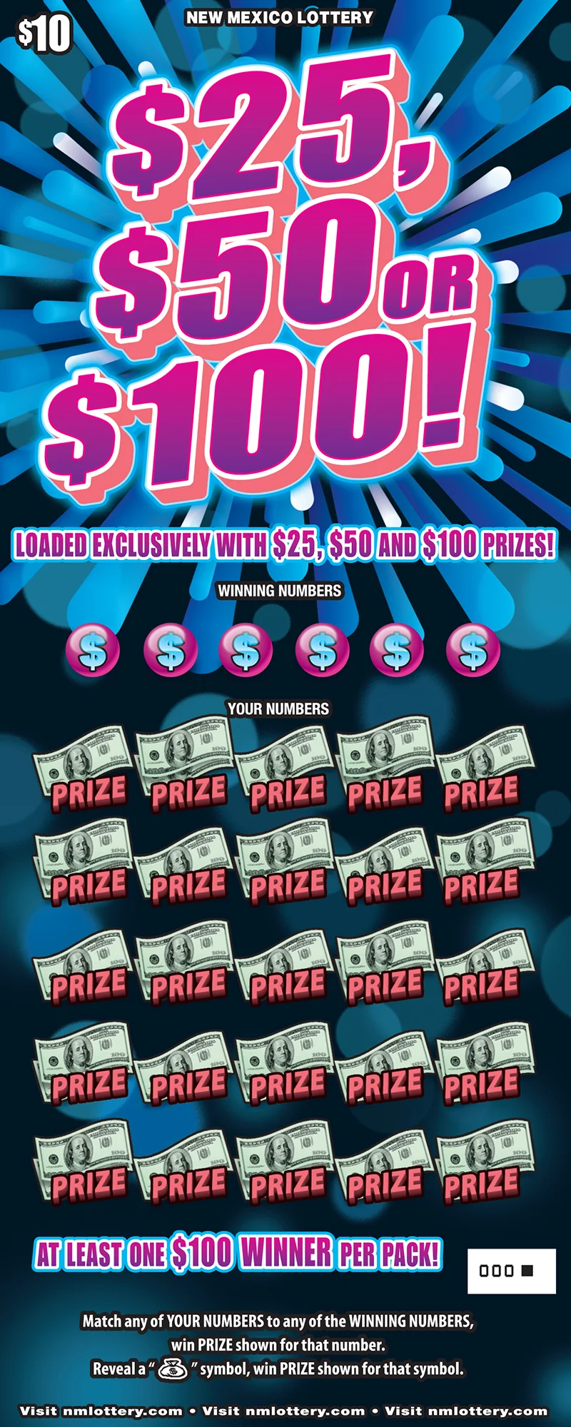 $25, $50 or $100!