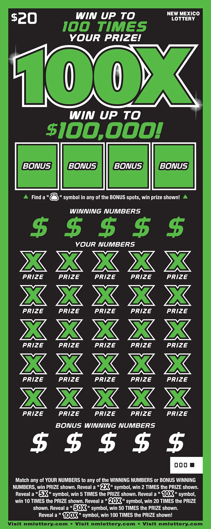 100X