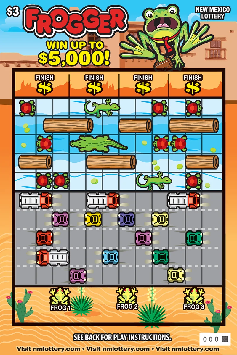 Frogger scratch-off ticket
