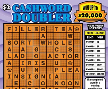CASHWORD DOUBLER (Game #1531) scratch-off ticket