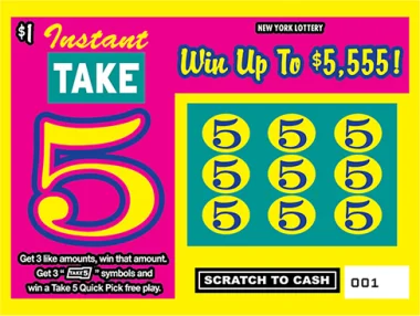INSTANT TAKE 5 (Game #1574) scratch-off ticket
