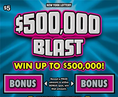 $500,000 BLAST scratch-off ticket