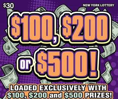 $100, $200 0R $500 scratch-off ticket