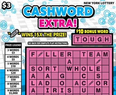 CASHWORD EXTRA! scratch-off ticket