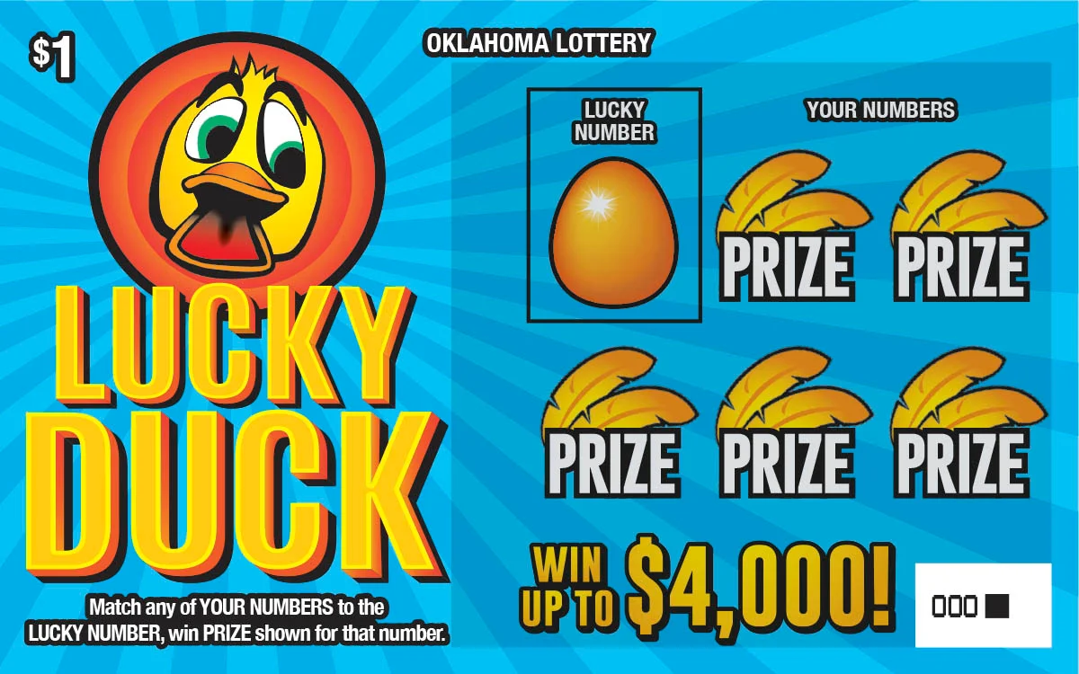 Lucky Duck scratch-off ticket