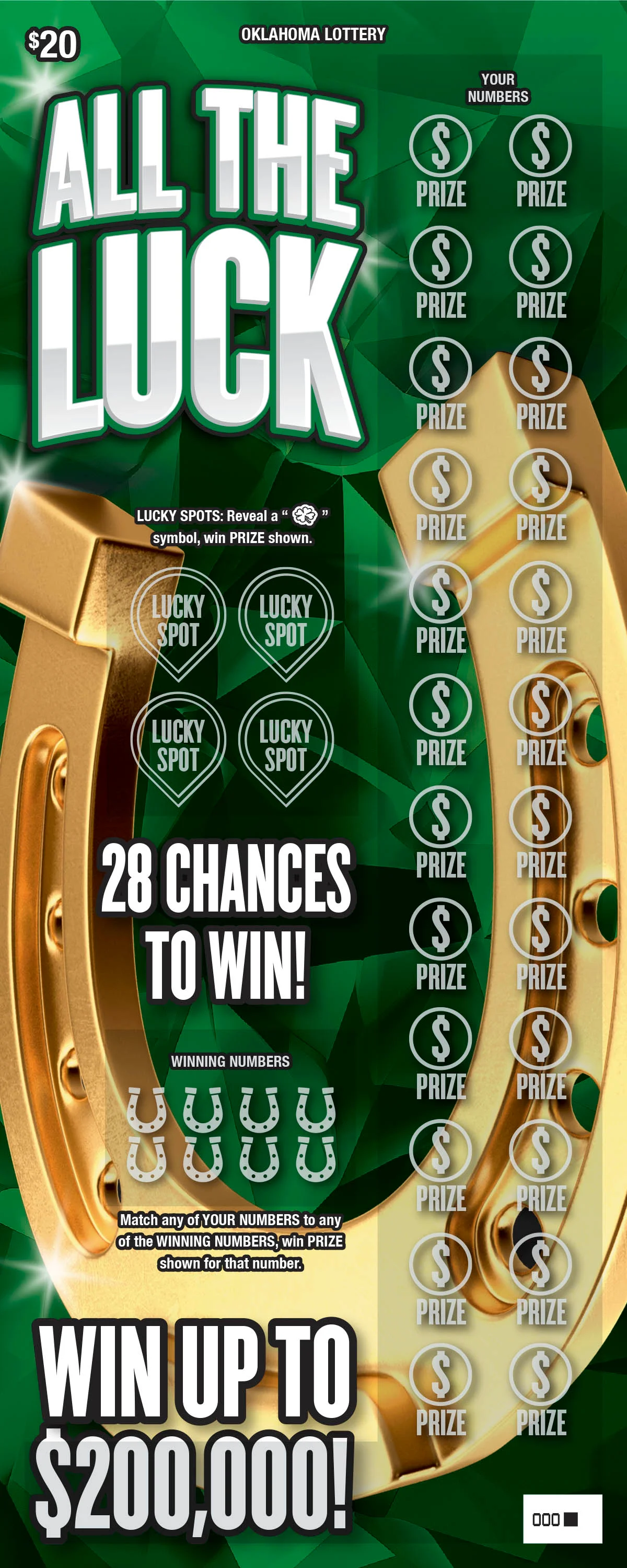 All The Luck scratch-off ticket
