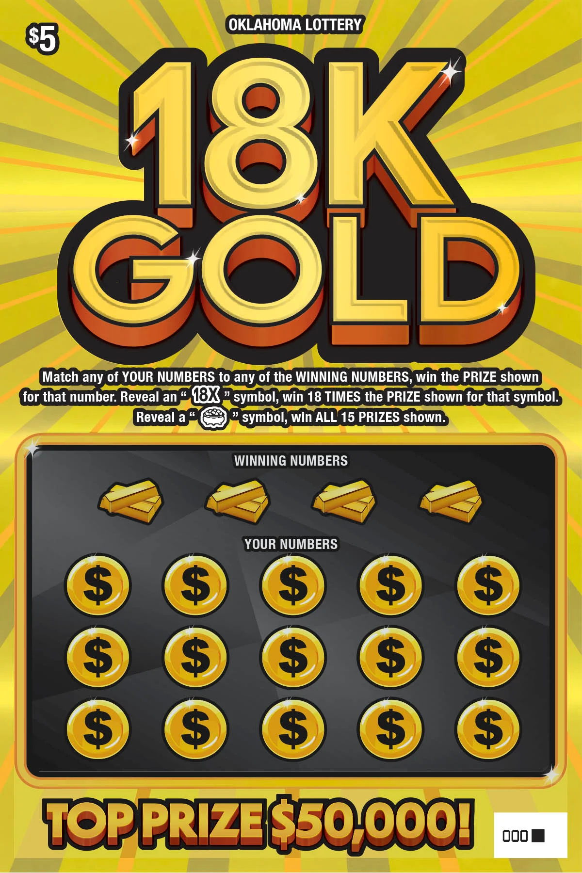 Oklahoma launched 5 new scratch-offs, and the Gold series proves the price rule